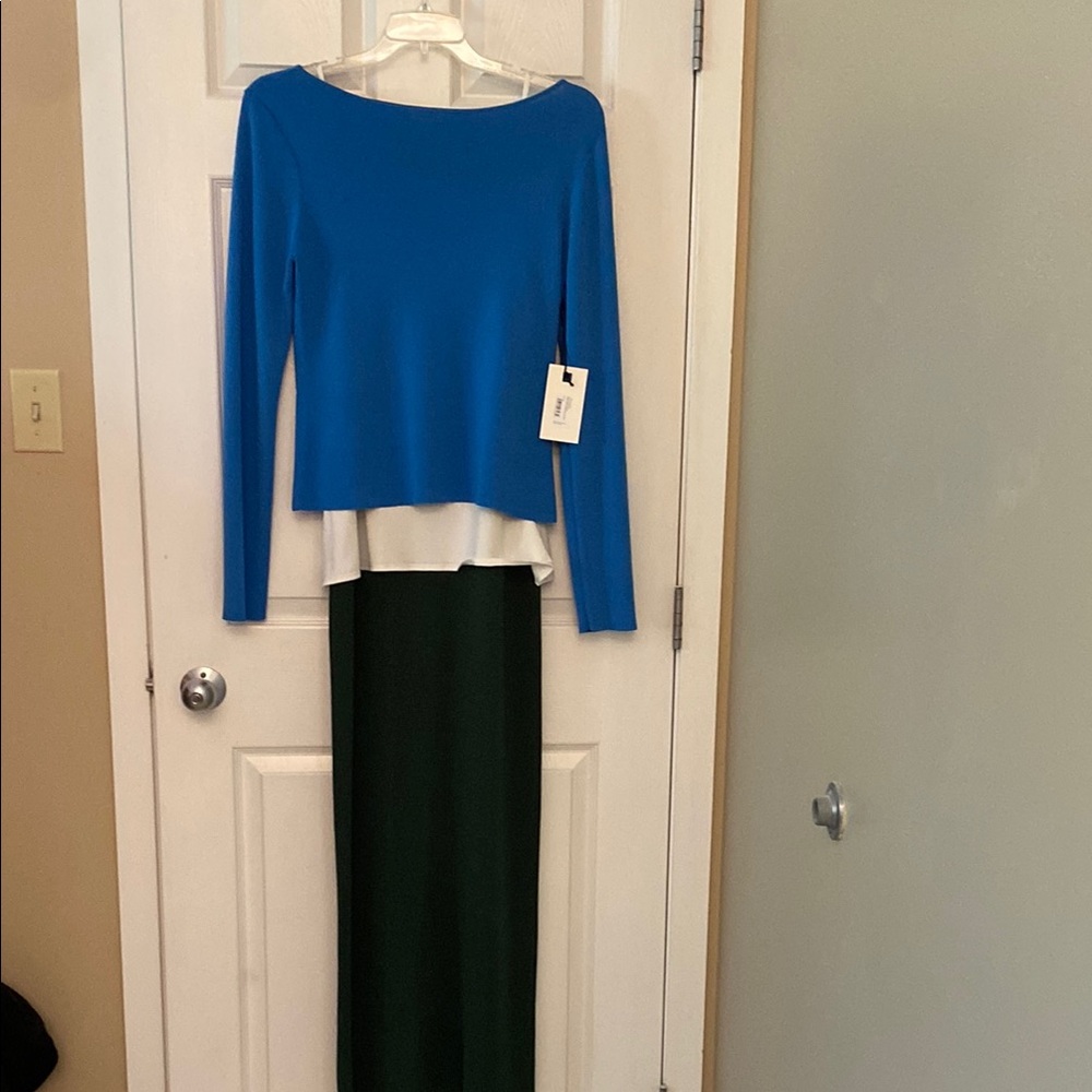STAUD Blue and Green Maxi Dress